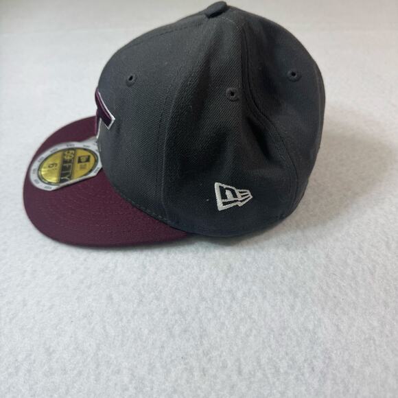 Kids New Era Maroon Virginia Tech VT Hokies 59Fifty Fitted Hat Cap Wool Poly Bln - Picture 4 of 9
